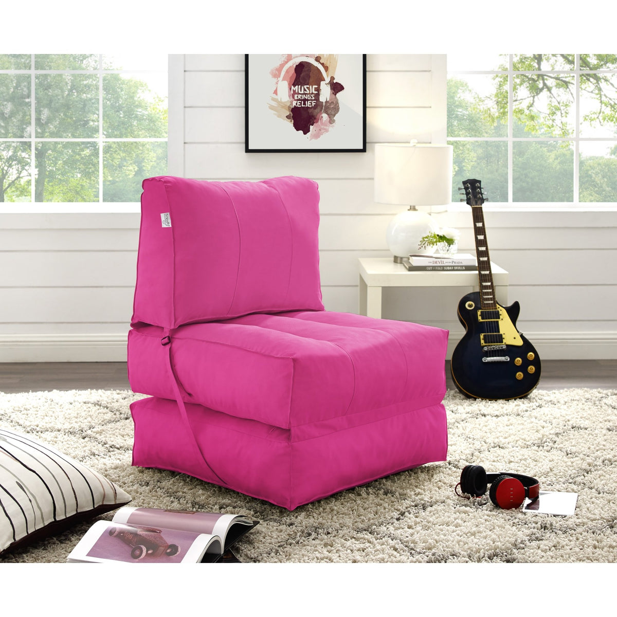 Bean Bag Chair/ Foam Sofa/ Lounge Convertable Chair/ Sleeper Chair/ Memory Foam Sofa/ Flip Chair - Cloudy Bean Bag Convertible Memory Foam Sofa