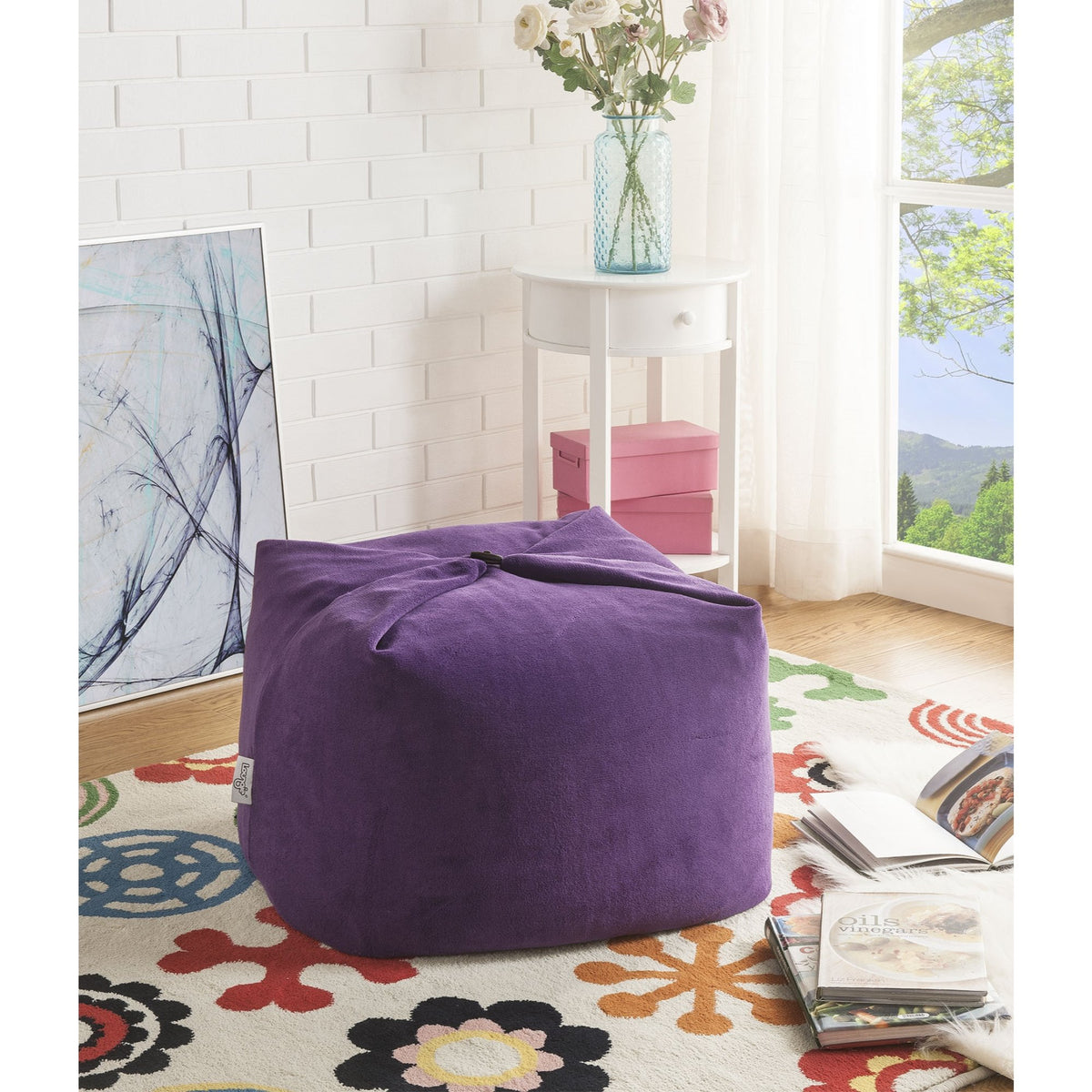 Bean Bag Chair/Ottoman/Floor Pillow 3-in-1 - Bean Bag Chair/Ottoman/Floor Pillow 3-in-1