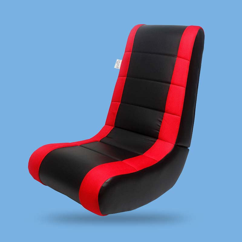 Loungie Rockme Video Gaming Rocker Chair Black/Red Nylon Gaming