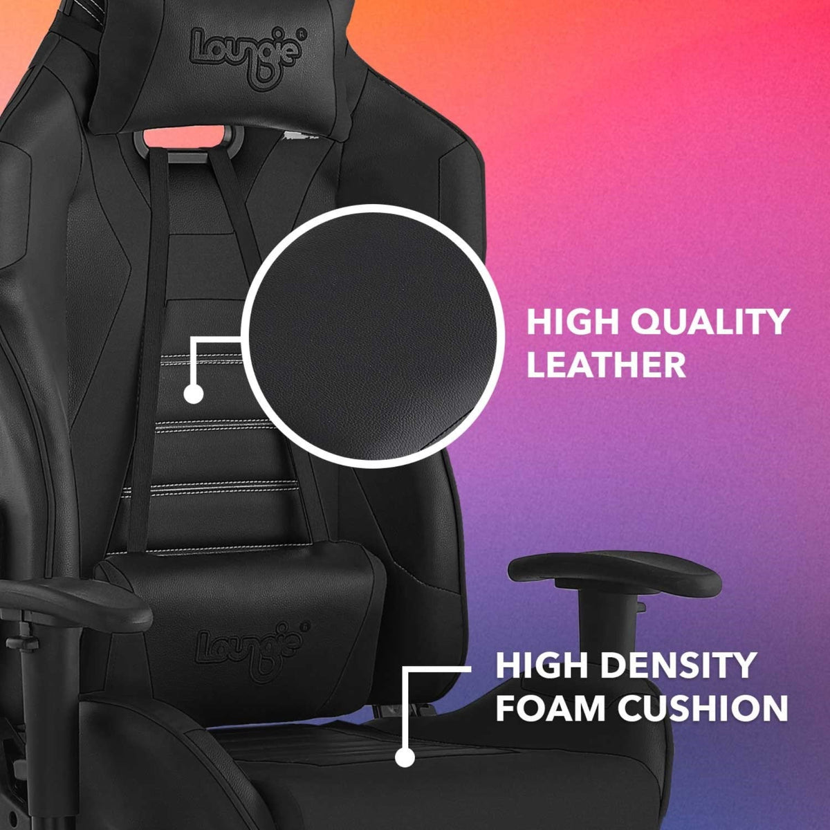 Reina Swivel, Adjustable Back Angle, Seat Height and Armrest Game Chair