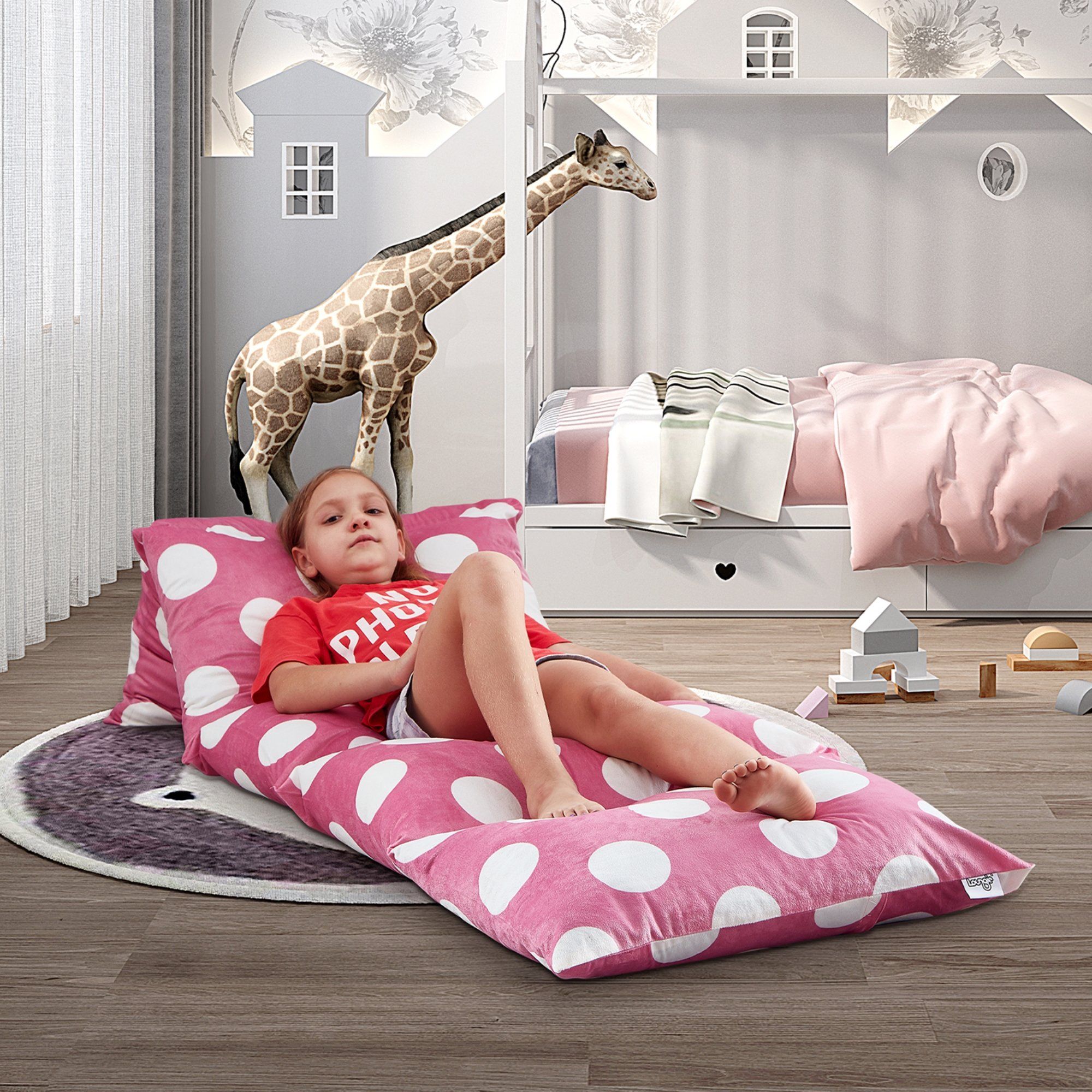 Loungie 55 Stuffed Animal Storage Bean Bag Cover For Bedroom
