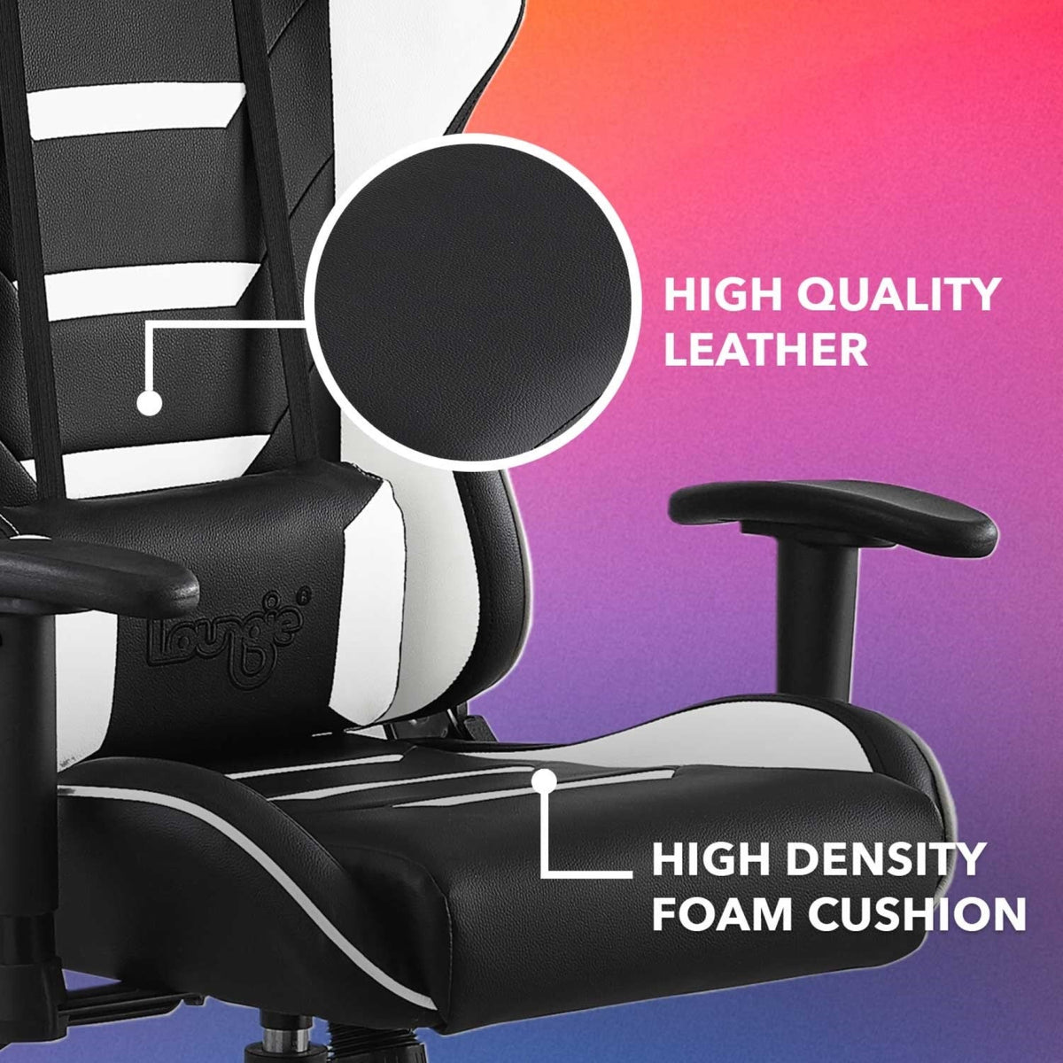 Aislinn Swivel, Adjustable Back Angle, Seat Height and Armrest Game Chair