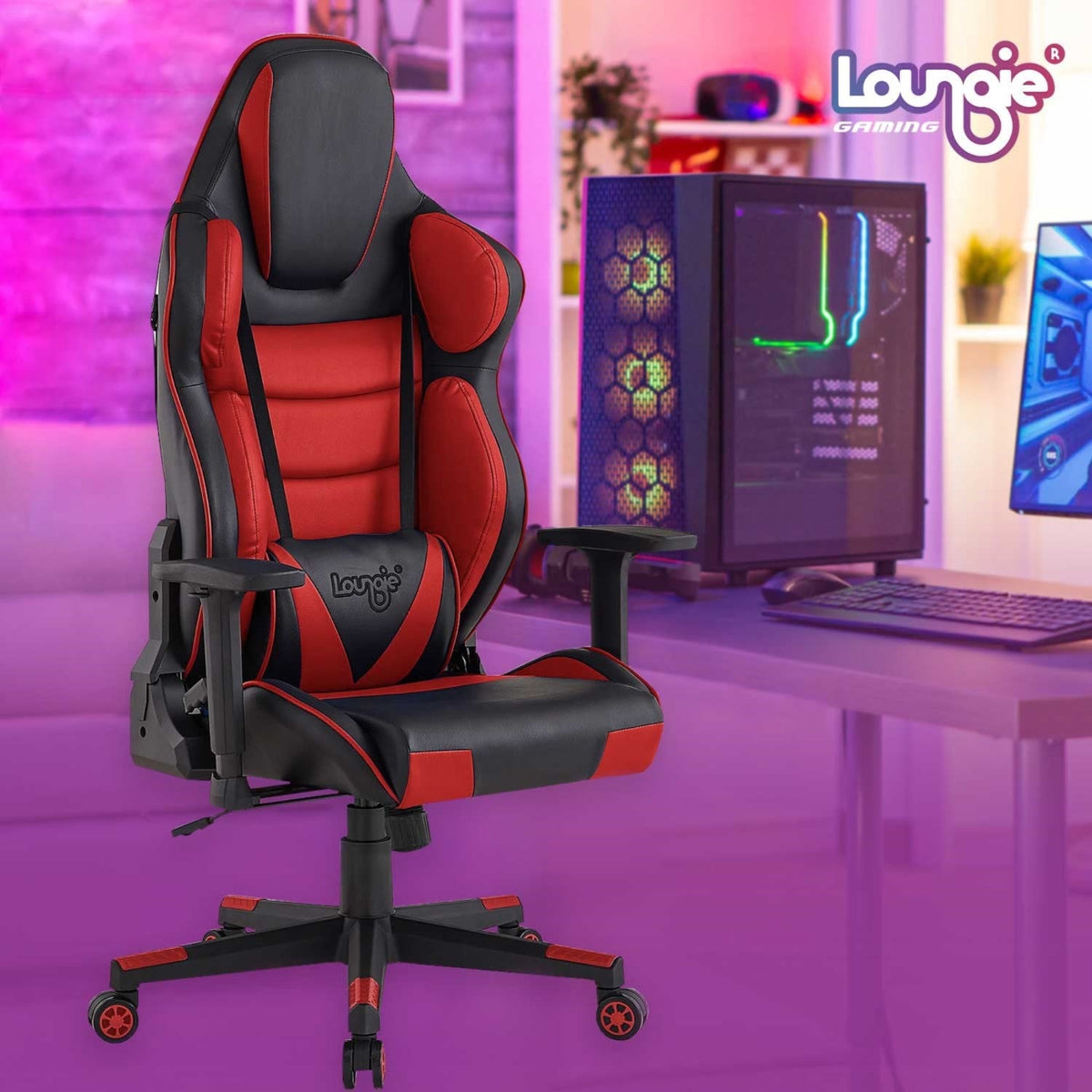 Angeline Swivel, Adjustable Back Angle, Seat Height and Armrest Game Chair