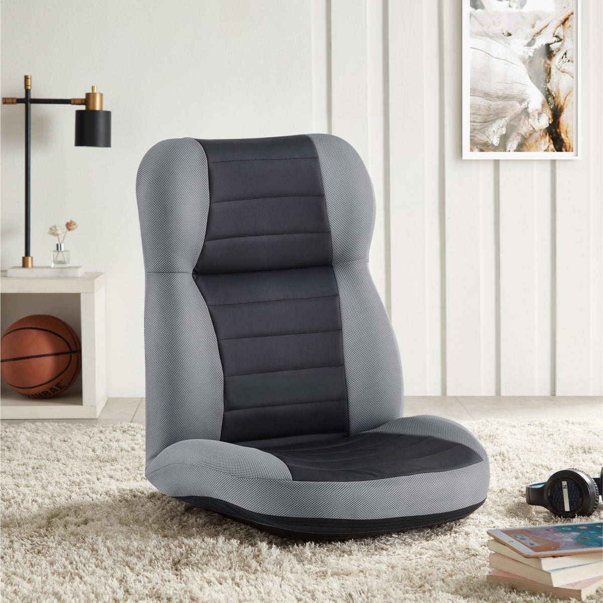 Kaleah Modern Chair 5 Adjustable Back Positions, 3 Headrest Positions  Reclines to Flat for Game Room - Loungie Living
