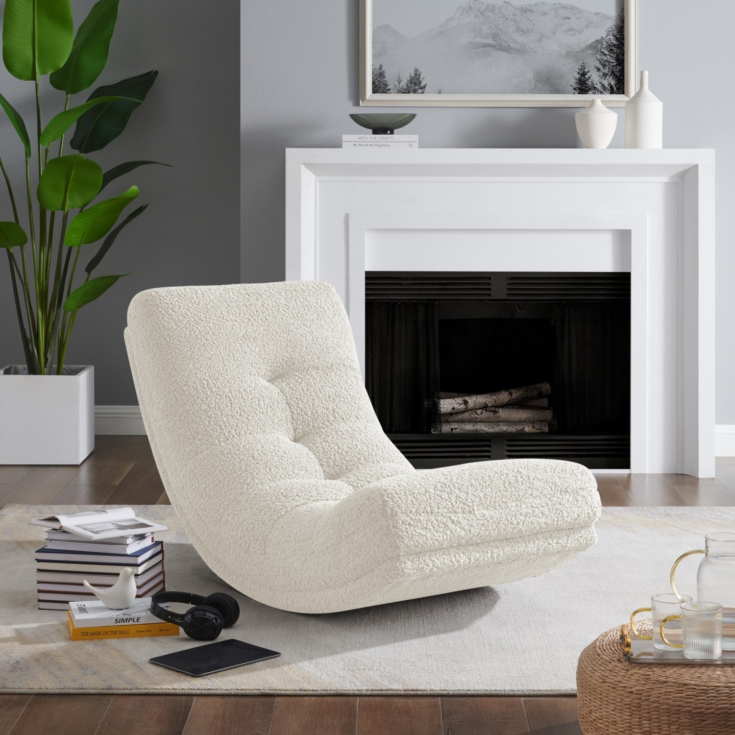 Wooden Rocking Floor Rocker For Adults Aoife Modern Chair