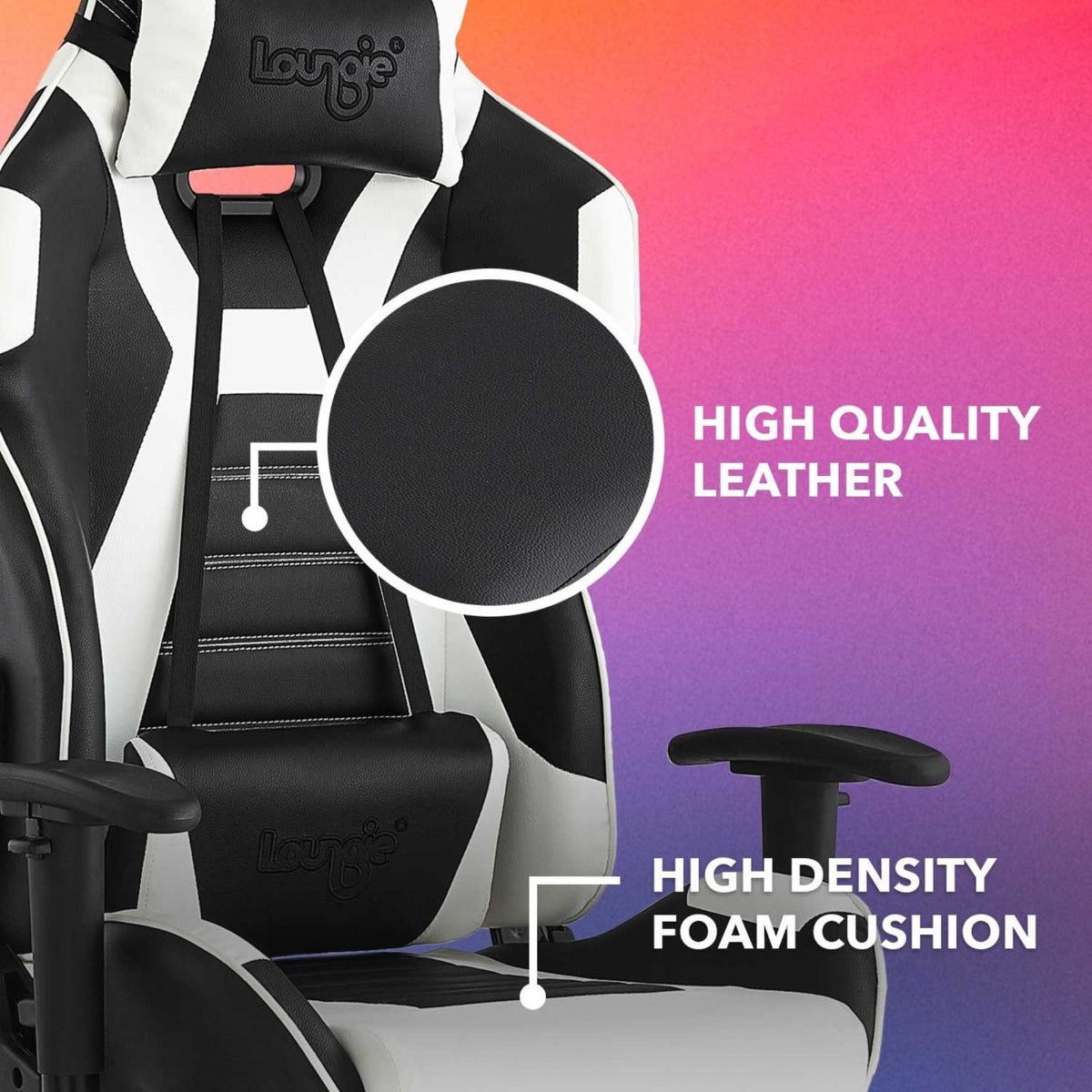 Reina Swivel, Adjustable Back Angle, Seat Height and Armrest Game Chair