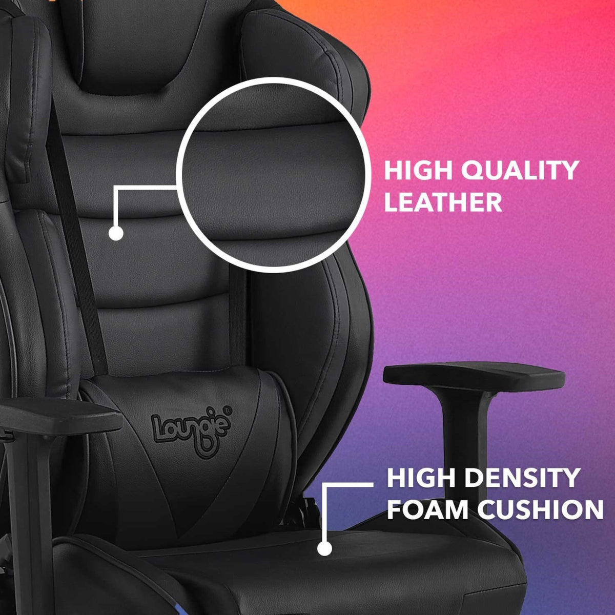 Angeline Swivel, Adjustable Back Angle, Seat Height and Armrest Game Chair