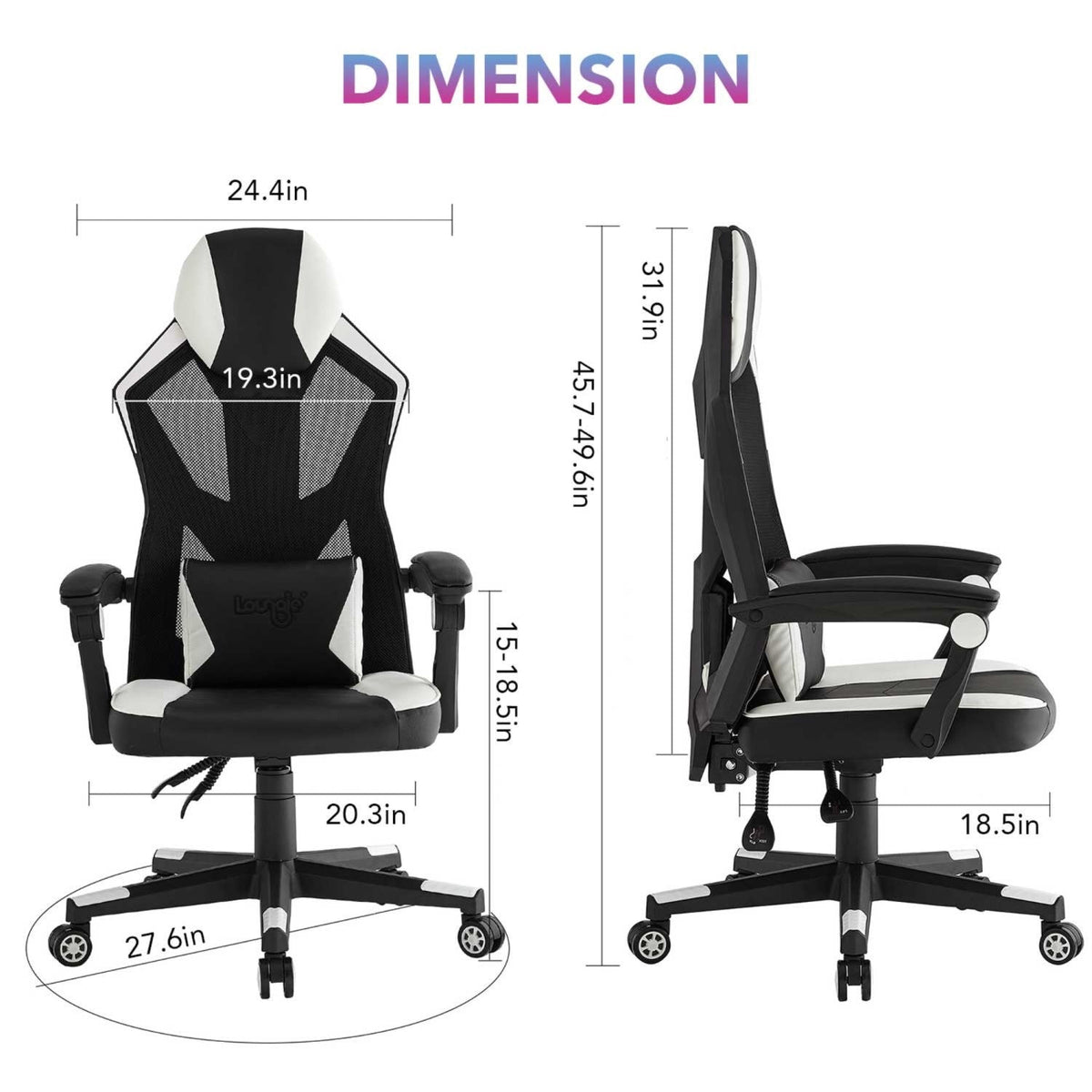 Hadleigh Swivel, Adjustable Back Angle and Seat Height Game Chair