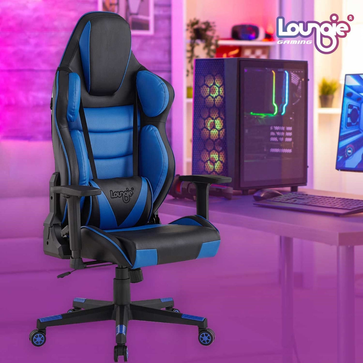 Angeline Swivel, Adjustable Back Angle, Seat Height and Armrest Game Chair