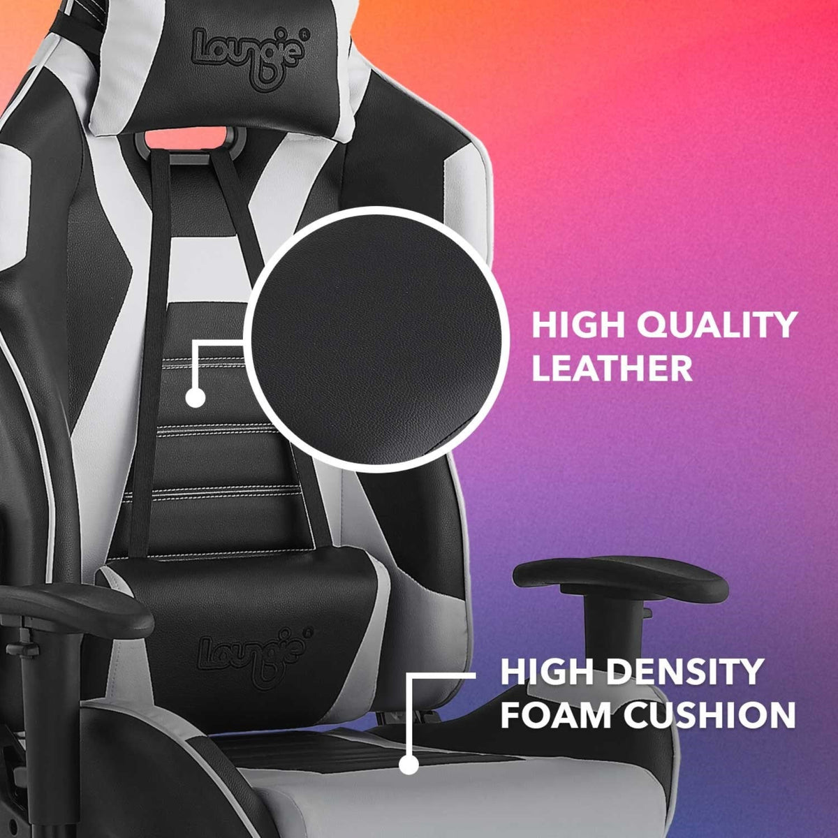 Reina Swivel, Adjustable Back Angle, Seat Height and Armrest Game Chair