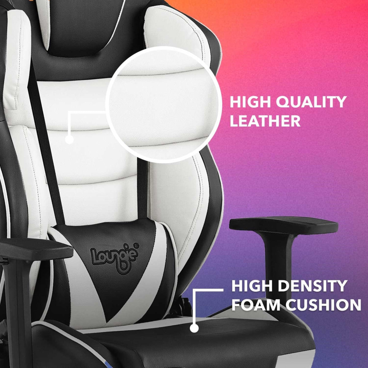 Angeline Swivel, Adjustable Back Angle, Seat Height and Armrest Game Chair